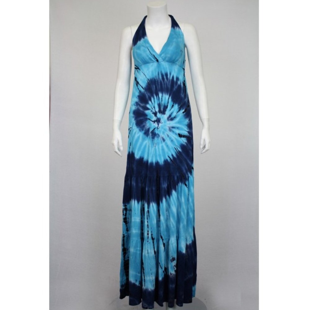 Sunday in Brooklyn Tie-dye halter maxi dress